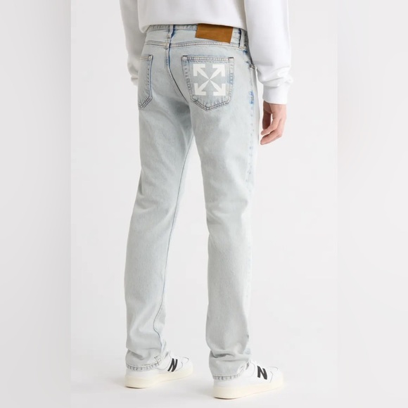 Off-White Arrows-print straight-leg jeans